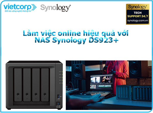 Làm việc online hiệu quả với NAS Synology DS923+