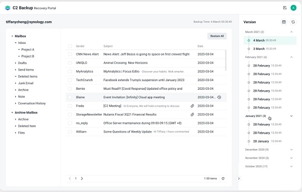 Synology C2 Backup for Businesses 18 Synology C2 Backup for Businesses 6