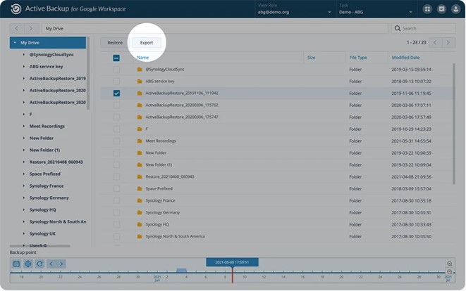 Active Backup for Google Workspace Sao lưu và tập trung dữ liệu Google Workspace vào thiết bị NAS 46 Active Backup for Google Workspace Sao lưu và tập trung dữ liệu Google Workspace vào thiết bị NAS 14