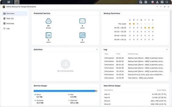 Active Backup for Google Workspace Sao lưu và tập trung dữ liệu Google Workspace vào thiết bị NAS 47 Active Backup for Google Workspace Sao lưu và tập trung dữ liệu Google Workspace vào thiết bị NAS 15