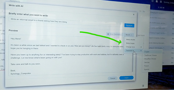 Tích hợp ChatGPT vào Synology MailPlus và Office 26 Tích hợp ChatGPT vào Synology MailPlus và Office 6