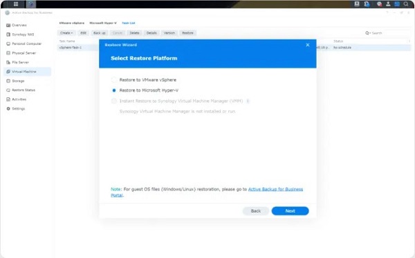 active backup for business cho may ao 6