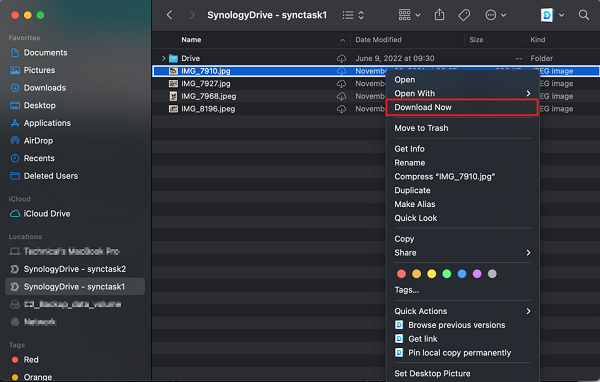 Tính năng On-demand Sync trong Synology Drive Client 49 Tính năng On-demand Sync trong Synology Drive Client 15