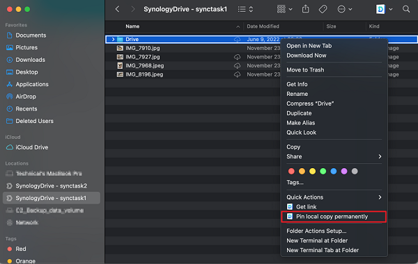 Tính năng On-demand Sync trong Synology Drive Client 50 Tính năng On-demand Sync trong Synology Drive Client 16