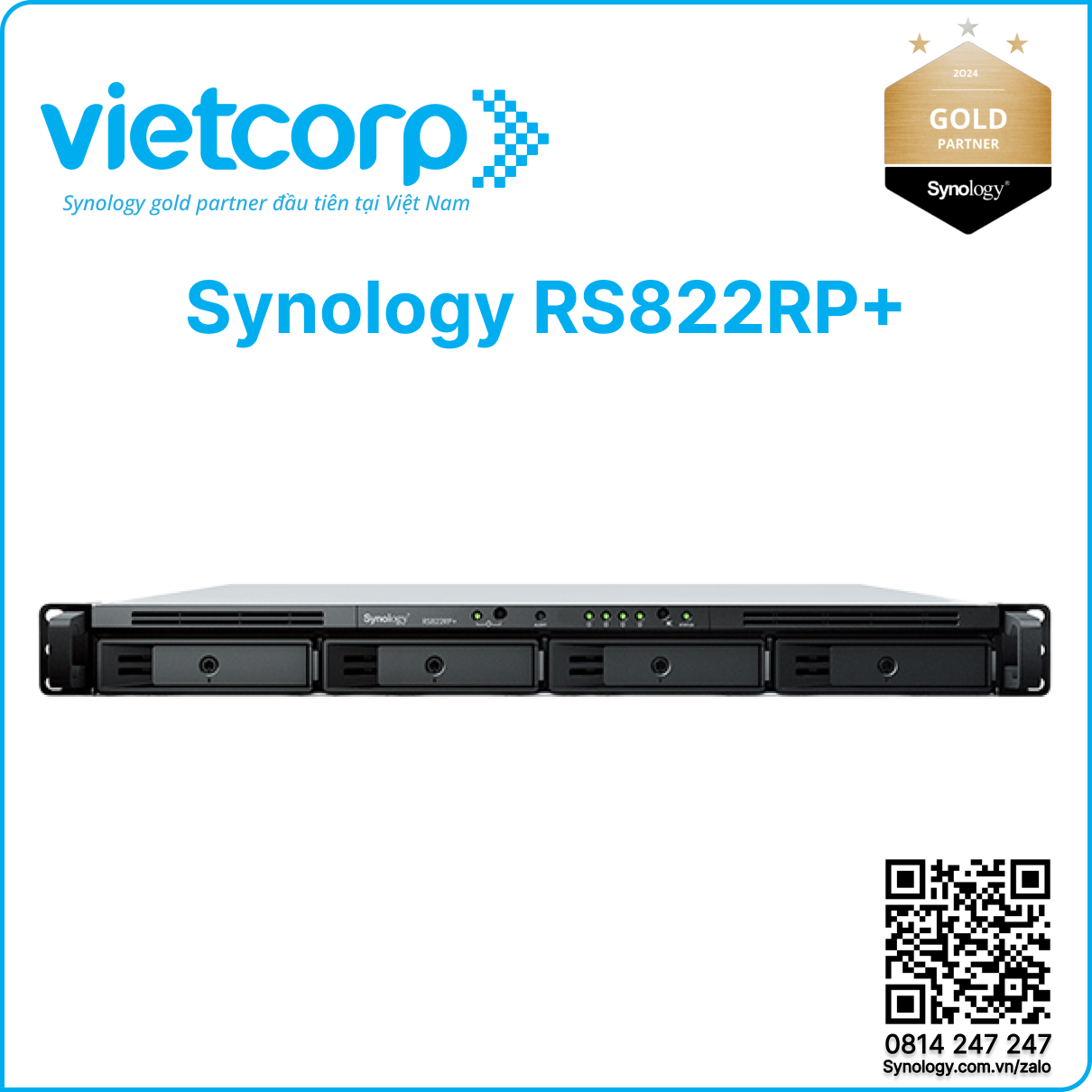 Thiết bị lưu trữ NAS Synology RS822RP+