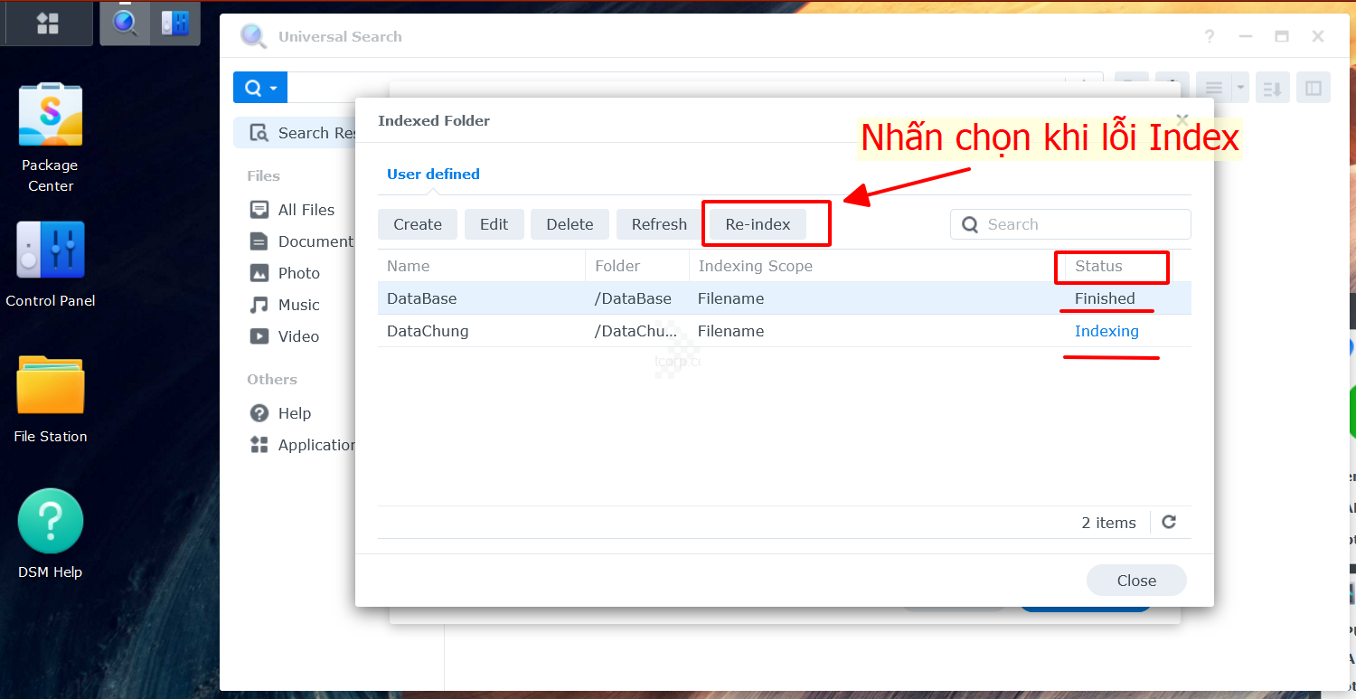 ReindexUniversalSearch- VietCorp